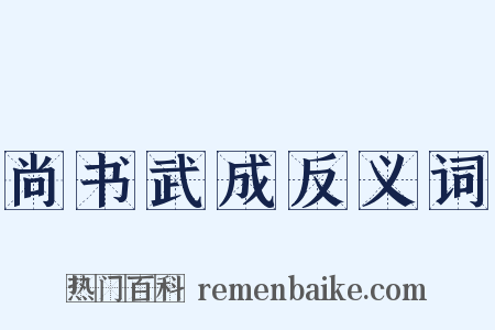 尚书武成反义词是什么意思的图片